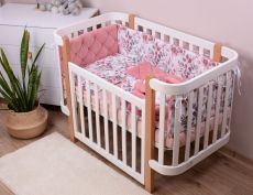 Дитячий постільний комплект Baby Veres Velour Powdery leaves (5 одиниць), бавовна-велюр